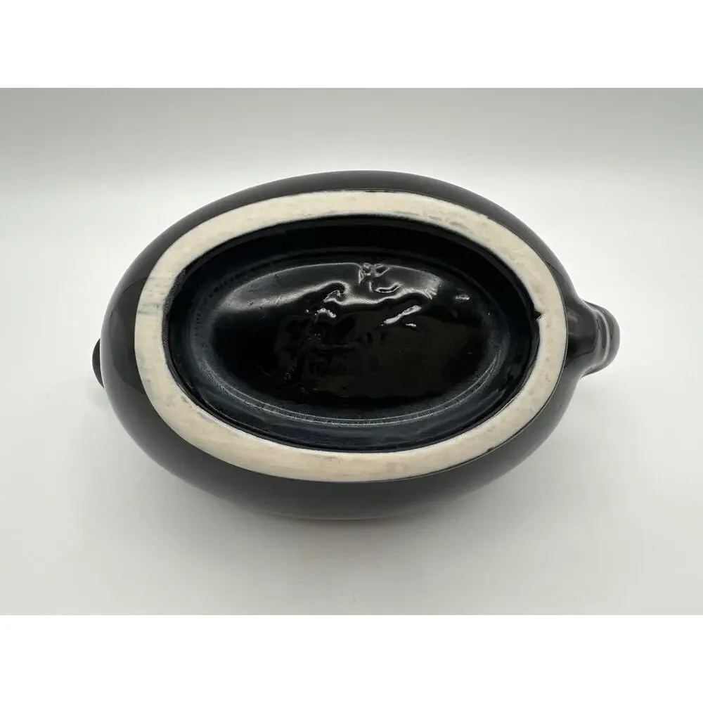 Homer Laughlin Fiesta BLACK Ceramic Open Sauce / Gravy Boat Retired